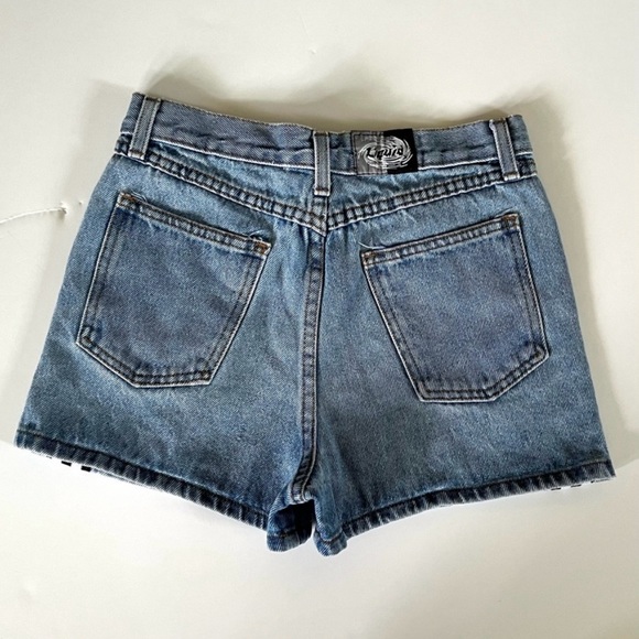 Vintage 90's Side-Stripe Jean Shorts, Size 25 - Picture 8 of 10